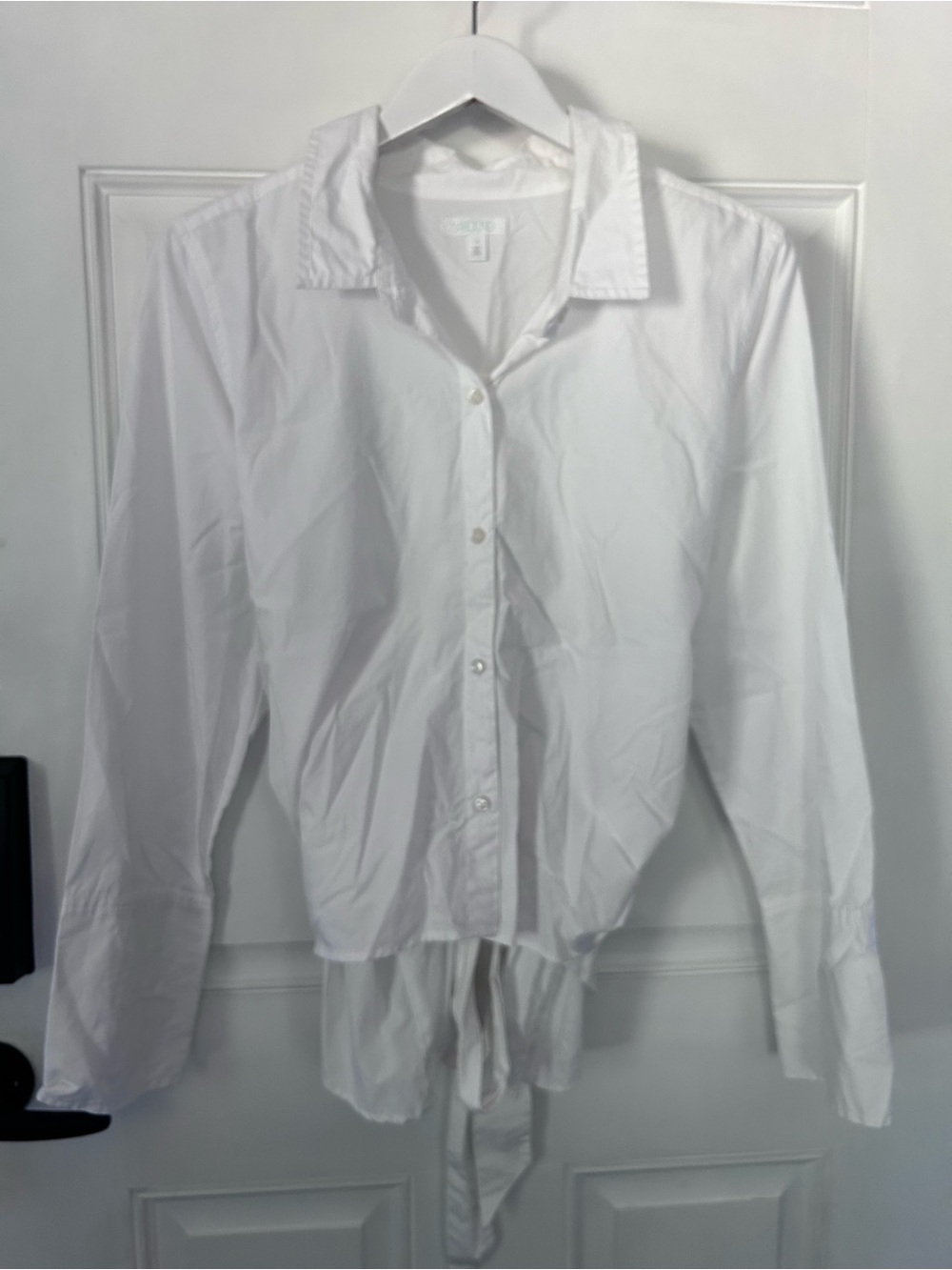 Abound White Tie-Front Button Down Shirt